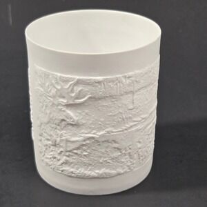 Porsgrund Norway Theodor Kittelsen Moose Bisque Porcelain Lithophane Cup Holder